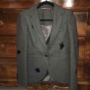 Literature Noir wool blazer
